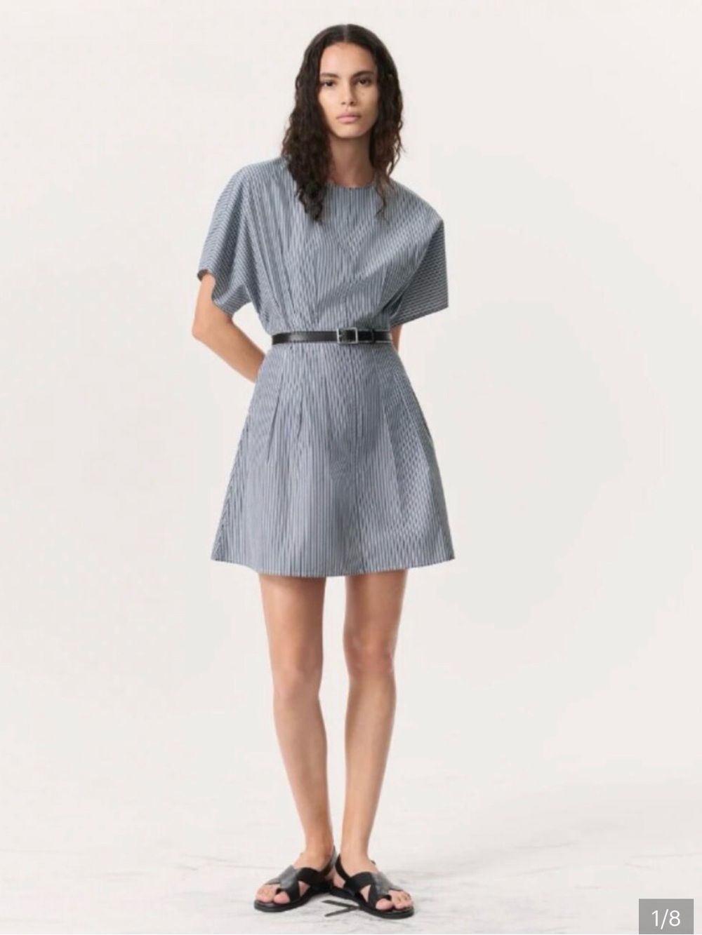 Rag & Bone Maddie Striped Cotton Poplin Mini Dress